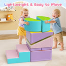 Lischwert Foam Climbing Blocks for Toddlers 1-3, 7pcs Soft Play Set with Crawling Exploration Toys, Indoor Outdoor Infant Safe Blocks for Baby Gym Toddler Playground by TinyTreasures Baby Boutique