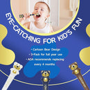 3 Sided Toothbrush for Kids, Japanese Design Triple-Angle Toothhugger, Cartoon Bear Design for Autism Toddlers, Kids Toothbrush for Aged 3-12, Soft Bristles for Gentle Gum Care (3Pack) by TinyTreasures Baby Boutique