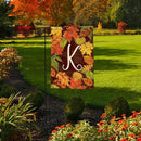 Briarwood Lane Fall Leaves Monogram Letter K Garden Flag by GreenHaven Gardens