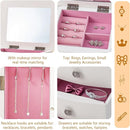 Jewelry Box,White Wooden Jewelry Box With Top Mirror, Jewelry Organizer Wooden Is Suitable For Storing Rings,Bracelets,Necklaces Etc by TinyTreasures Baby Boutique