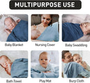 GLLQUEN BABY Muslin Swaddle Blankets, 2-Pack Neutral Receiving Blanket Swaddling for Newborn Boys and Girls, Breathable Swaddle Wrap for Infant, Baby Essentials, Registry & Gift, 40 x 38 inches by TinyTreasures Baby Boutique