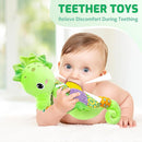 Sumobaby Infant Baby Musical Stuffed Animal Activity Soft Toys with Multi-Sensory Crinkle, Rattle and Textures, for Tummy Time Newborn 0-3-6-12 Months Boys, Girls, Seahorses, Green by TinyTreasures Baby Boutique