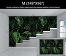 WFBHUA-Green Banana Leaf Wallpaper Mural Tropical Jungle Botanical Leaves Wallpaper for Living Room Bedroom(Not Peel and Stick) by CozyNest Decor