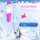 SEAGO Toddler Electric Toothbrushes for Baby Ages 0-3 Years, Baby Toothbrush with Smart Timer and Suction Base, 4 Replacement Brush Heads SG-513(Purple-C) by TinyTreasures Baby Boutique