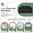 Sofa, 3 Piece Set Comfy Sofa, Loveseat & 2 3-Seater Couch with Deep Seats for Living Room, Modern Sleeper Couch, Dark Grey Chenille by CozyNest Decor