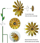 WAIU Metal Daisy Garden Stakes, Wind Catcher Spinner Garden Stakes, Garden Windmill Stakes Outdoor Wind Catchers, Yard Decor Stakes, Set of 3… by CozyNest Decor