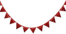 Pinkblume Red Decorations Double Sided Sequin Fabric Triangle Pennant Banner Flag Bunting Garland for Theme Nursery Classroom Home Bedroom Wall Valentines Day Holiday Christmas Decor by GreenHaven Gardens