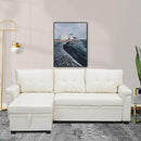 Naomi Home Laura Sectional Sofa White/Air Leather by CozyNest Decor