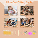 MZOKUU Mini Pottery Wheel Machine for Kids and Beginners, Adjustable Speed, Complete Pottery Kits with Air Dry Clay, Sculpting Tools, Art & Crafts Kits for Home DIY by TinyTreasures Baby Boutique
