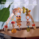 TUMAMA Baby Activity Arch with Bear Spiral Toy, Clips Adjustable and Detachable Sensory Stimulating Hanging Toys Baby Toys 0-3 3-6 Months, Newborn Strollers Bassinets Crib Carseat Toy by TinyTreasures Baby Boutique