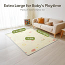 Extra Large Foldable Play Mat, Reversible Baby Play Mat with Edge Reinforcement, Non-Toxic & Waterproof Baby Mat for Floor, Foam Playmat for Infants Toddlers, Rainbow, Cloud & Moon, 50''x50'' by TinyTreasures Baby Boutique