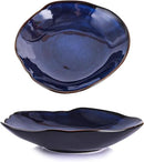 Blue Ceramic Decorative Bowl –10.4" Small Trinket Dish, Fruit Bowl, Candy Dish, Key Bowl for Entryway Table, Jewelry & Ring Dish, Porcelain Catchall Dish for Kitchen, Bedside, Living Room Home Decor by CozyNest Decor