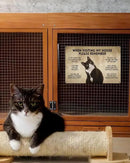 ALKB Funny Tuxedo Cat-Themed Sign 8x12 Inch - Visitor’s Guide to Interacting with Cats - Gift for Cat Lovers’ Home Decor