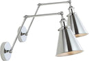 JONATHAN Y JYL7460A-SET2 Rover 7" Farmhouse Industrial Adjustable Arm Metal LED Wall Sconce Rustic Bohemian 2700K LED 4W Bulb for Entryway Lobby Kitchen Bathroom Bedroom Hallway, Chrome (Set of 2) by CozyNest Decor