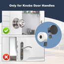 2 Pack Door Knob Lockout Device with Padlock,Temporary Door Handle Lock Cover for Dementia Patients/Child Proof, Outdoor Water Faucet Lock Cover - White by TinyTreasures Baby Boutique