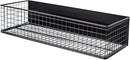 Magnetic Basket, Magnetic Shelf for Fridge,Magnetic Spice Rack Wire Mesh Magnetic organizer Holder Accessories for Office Kitchen Classroom Storage, Black-High, 13.77" x 5.11" x3.26" by CozyNest Decor