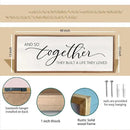 And So Together They Built A Life They Loved Sign 40”X15” Master Bedroom Above Bed Wall Decor Large Framed Wood Farmhouse Sign for Over Bed Bedside Wall Art for Love Sign Decor (Wood) by CozyNest Decor