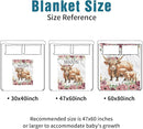 Custom Name Crib Bedding Set - Flower Highland Cow Pattern, Personalized Nursery Bedding 3-Piece Set– Soft Blanket, Fitted Sheet, Changing Pad Cover – for Newborns Girls Nursery Gifts by TinyTreasures Baby Boutique