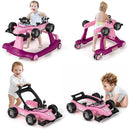 HONEY JOY 4-in-1 Baby Walker, Activity Push Walker w/3 Adjustable Heights, Smooth Wheels w/Adjustable Speed, Padded Seat, Music & Light, Foldable Car Walker for Baby Boys Girls Age 6 Months+ (Purple) by TinyTreasures Baby Boutique