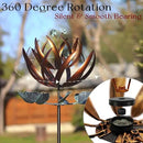Wind Spinners for Yard and Garden, Wind Spinners Outdoor Large Metal, 84 inch Kinetic Wind Spinner & Wind Sculptures, Windmill Decor(Lotus) by GreenHaven Gardens