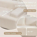 Hobestluk Modular Sectional Sofa Couches 108" L-Shape Couch 3 Seat Modular Sofa Memory Foam Sectional Couches for Living Room, Boneless Couch with Oversized Chaise (White, Left Facing) by CozyNest Decor