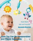 Pau1Hami1ton Baby Stroller Arch Toys, Car Seat Toys,Bouncer Toy Bar/Mobile for Bassinet,Adjustable Baby Hanging Toys Fit for Crib Bed,Stroller,Car Seat,Baby Gifts.S-19(Sloth) by TinyTreasures Baby Boutique