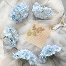 Tifuly Hydrangea Artificial Flowers -12 pcs Realistic Fake Hydrangea Silk Flowers with Stems Faux Hydrangea Flowers Heads for Office Home Party Wedding Centerpiece DIY Floral Decor (Light Blue) by CozyNest Decor