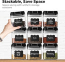 Shazo 9 PC Airtight Food Storage Containers - BPA Free Clear Plastic Snack & Spice Containers with Easy Lock Lids - Kitchen and Pantry Organization for Herbs, Coffee, Tea - 0.5L / 2.1 Cups by CozyNest Decor