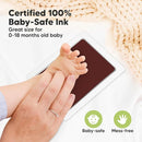 4-Pack Inkless Baby Hand and Footprint Kit - Mess Free Ink Pad for Newborn Keepsake, Dog Nose & Paw Print Kit, Clean Touch Ink Pad for Baby Hand & Footprints, Ideal New Mom Gifts (Auburn, L) by TinyTreasures Baby Boutique