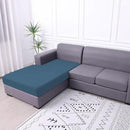 hyha Waterproof Sectional Couch Covers, Non Slip Sofa Couch Cushion Covers L Shape, Thick Stretch Jacquard Fabric, Washable Sofa Slipcovers with Elastic Bottom (1 Piece for Chaise, Blue) by CozyNest Decor