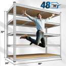 REIBII Garage Shelving, 5 Tier Storage Shelves Load 3020LBS, Adjustable Garage Shelving Heavy Duty, Metal Shelves Unit for Basement, Warehouse, 48" W x 72" H x 24" D, Galvanized by GreenHaven Gardens
