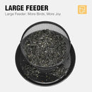 Veehoo Bird Feeders for Outdoors Hanging-Cardinal Bird Feeder with Weatherproof Dome, Wild Meta Finch Feeder for Outside 2.5 lbs Sunflower Seed Capacity, Black by CozyNest Decor