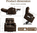 Power Lift Recliner Chair for Elderly with Extended Footrest, Infinite Position Lay Flat Recliner Chair for Adult W/Massage & Heating, Adjustable Headrest, 3-Motor Zero Gravity,Cup Holder, Fabric by CozyNest Decor