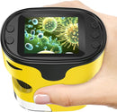 1000X Handheld Microscope for Kids 4K 2.0" Screen Rechargeable Mini Pocket Digital Microscopes w/Slides Kit Portable Edu Gift Age 4-6 8-12 Children Students (Yellow) by TinyTreasures Baby Boutique