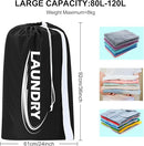 Sylfairy 2 Pack XL Laundry Bag with Strap,Heavy Duty Travel Laundry Bag,Rip-Stop Dirty Clothes Shoulder Bag with Drawstring,Easy Fit a Laundry Hamper or Basket Travel Essentials by TinyTreasures Baby Boutique