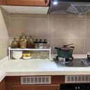Expandable Cabinet Shelf Organizer 16-26" L Stackable Kitchen Counter Shelf Rack Stand Sink Riser Countertop Storage White (Narrow 5.1”D) by CozyNest Decor