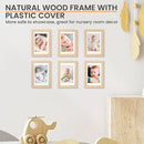 upsimples 4x6 Picture Frame, Natural Solid Wooden Picture Frames, Display 3.5x5 with Mat or 4 x 6 Without Mat, Wall or Tabletop, 1 Pack, Natural by CozyNest Decor