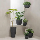 LA JOLIE MUSE Large Hanging Planters for Outdoor Plants - 13 Inch Hanging Basket for Patio Set of 2, Speckled Black by CozyNest Decor