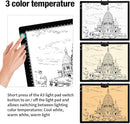 Rechargeable A3 Light Pad With Padded Case For Diamond Painting,Tracing Light Box with Stand/Clip/Magnet,3 Colors and 6 Levels of Brightness light board for Artists,Drawing,Sketching,Animation,Tracing by TinyTreasures Baby Boutique