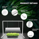 wolezek Grow Lights for Seed Starting with Stand, 2ft T5 144 LEDs Full Spectrum Seedling Grow Light for Indoor Plants, 32W High Output Seed Starter Light Kit, Height Adjustable, ON-Off Switch by GreenHaven Gardens