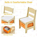 Kids Table and Chair Set, 3 in 1 Wooden Activity Table with Detachable Tabletop, Toddler Table and Chair Set with Storage Drawer, Kids Play Table for Children Art, Craft, Eating, Learning by CozyNest Decor