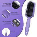 Curl Defining Brush, Curly Hair Brush, Slick Back Hair Brush, For Combing and Shaping Curls in All Hairstyles to Reduce Pulling (Purple) by TinyTreasures Baby Boutique