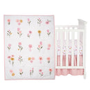 Lambs & Ivy Little Garden 3-Piece Embroidered Floral Baby Crib Bedding Set by TinyTreasures Baby Boutique