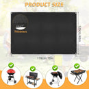 Under Grill Mat for Outdoor Grilling, 70 x 48 inches Double-Sided Fireproof Waterproof BBQ Protector for Deck and Patio Under Grill Mat for Outdoor BBQ by GreenHaven Gardens