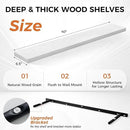 Floating Shelves for Wall, 40 Inch Floating Shelves for Home Decor, Wall Mounted Rustic Wood Shelves, Bathroom, Hanging Deep Shelf for Bedroom, Living Room, Kitchen (White, Set of 2) by CozyNest Decor