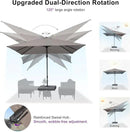 PURPLE LEAF 8' X 10' Left-right Tilting Outdoor Patio Umbrella Swivel Offset Cantilever Heavy Duty Rectangle Aluminu Umbrella with UV Resistant for Deck Pool Patio Backyard, Ash Mocha by GreenHaven Gardens