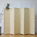6 Panel Folding Room Divider Screen, Bamboo, for Separation, Beige, 67" H x 92.1" W by CozyNest Decor