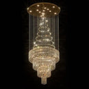 D32''X H100'' Modern Crystal Raindrop Gold Chandelier Lighting for Entrance, Stairs, Doorway, Crystal Ornament Chandelier Can be Used on Sloping Ceiling by CozyNest Decor