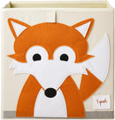 3 Sprouts Toy Storage Organizer: Toy Box Cube Organizer for Playroom, Nursery - Foldable Storage Bin - Fox by TinyTreasures Baby Boutique