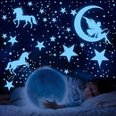 Glow in The Dark Stars for Ceiling,Unicorn Wall Decals Stickers Wall Decor for Girls Bedroom Luminous Glow Unicorn Stars Planet Ceiling Stickers for Baby Boys Kids Playroom Living Room Nursery by TinyTreasures Baby Boutique